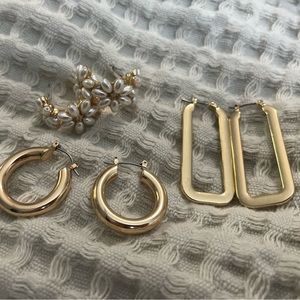 HOUSE OF HARLOW bundle of 3 earrings